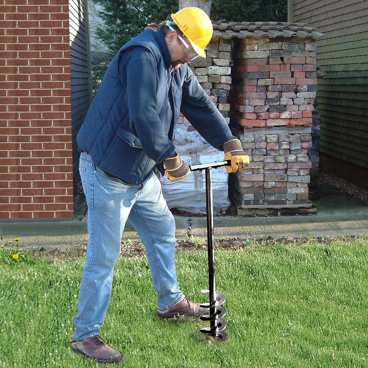 Handheld Tuin Grond Vijzel Tuin Zaailing Losmaken Bodem Graven Pit Planten Gereedschap Handleiding Graver Post Gat Boor Spiraal