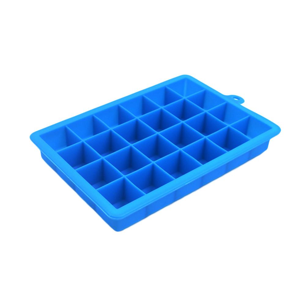 24-Vierkante Ice Box Silicone Ice Cube Mold Grid Mold Met Deksel Ice Tray Voor Huishoudelijke Koelkast Voedsel Bevroren tool