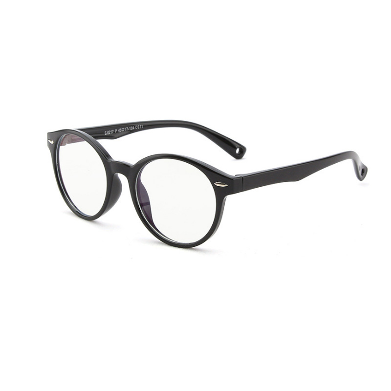 Gafas redondas con filtro antideslumbrante para niños y niñas, montura óptica transparente, con bloqueo de luz azul, UV400,: C4