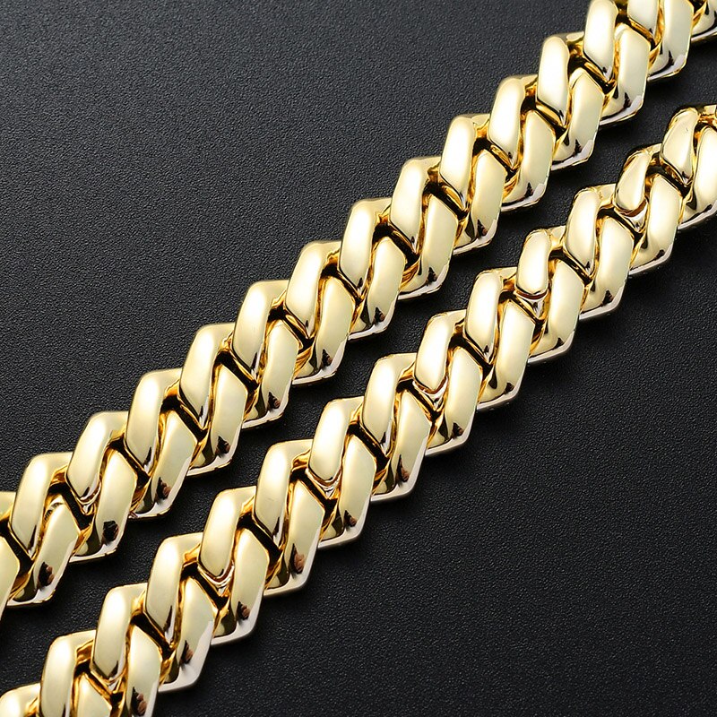 13Mm Wide Hip Hop Aaa Cz Steen Verharde Bling Iced Out Vierkante Cubaanse Miami Link Chain Armbanden Bangles Voor mannen Rapper Sieraden Goud