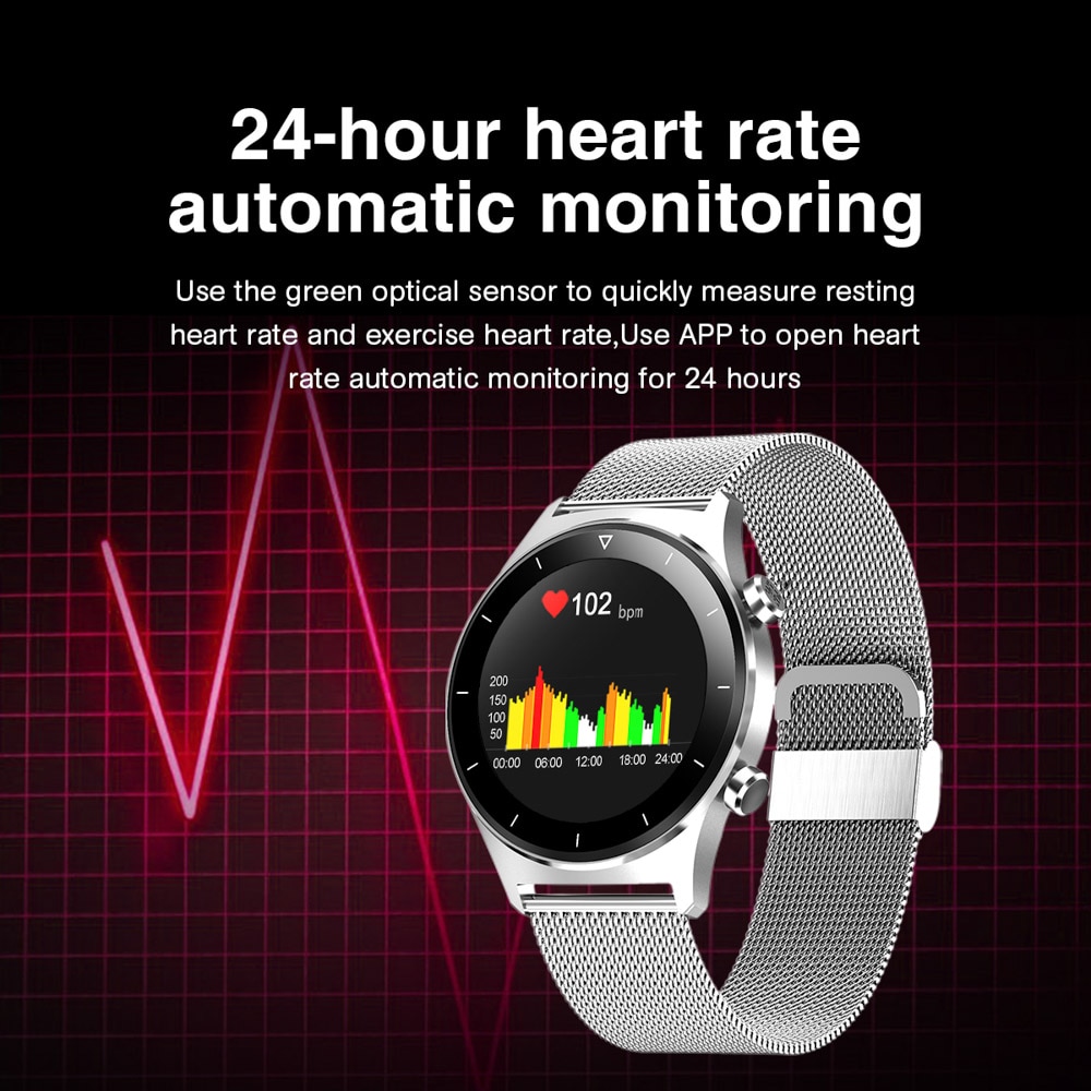 Smartwatch Men Full Touch Screen 1.28" IPS 240x240 IP68 Waterproof Bluetooth 5.0 Fitness Tracker