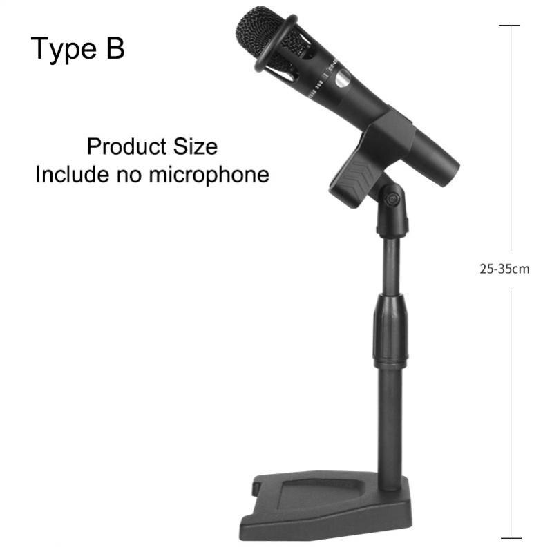 Desktop Microphone Stand Mic Stand Desk Telescopic Microphone Bracket Phones Tripod Adjustable 3/8 Inch Screw Live Equipment: Type B