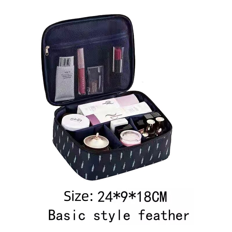 Bolsa de cosméticos para mujer, estuche de viaje para maquillaje , a la , para artista de maquillaje: Basic style feather