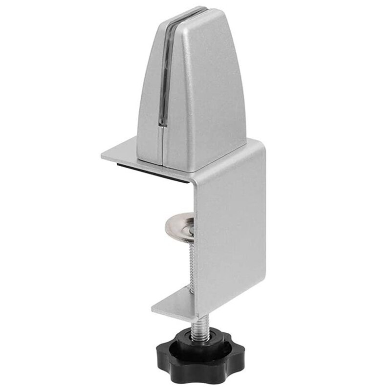 Sneeze-Soporte de abrazadera para escritorio, abrazadera de sujeción con División para paneles acrílicos gruesos de 1/8 pulgadas a 1 pulgada, abrazadera ajustable en forma de C: silver 1pcs