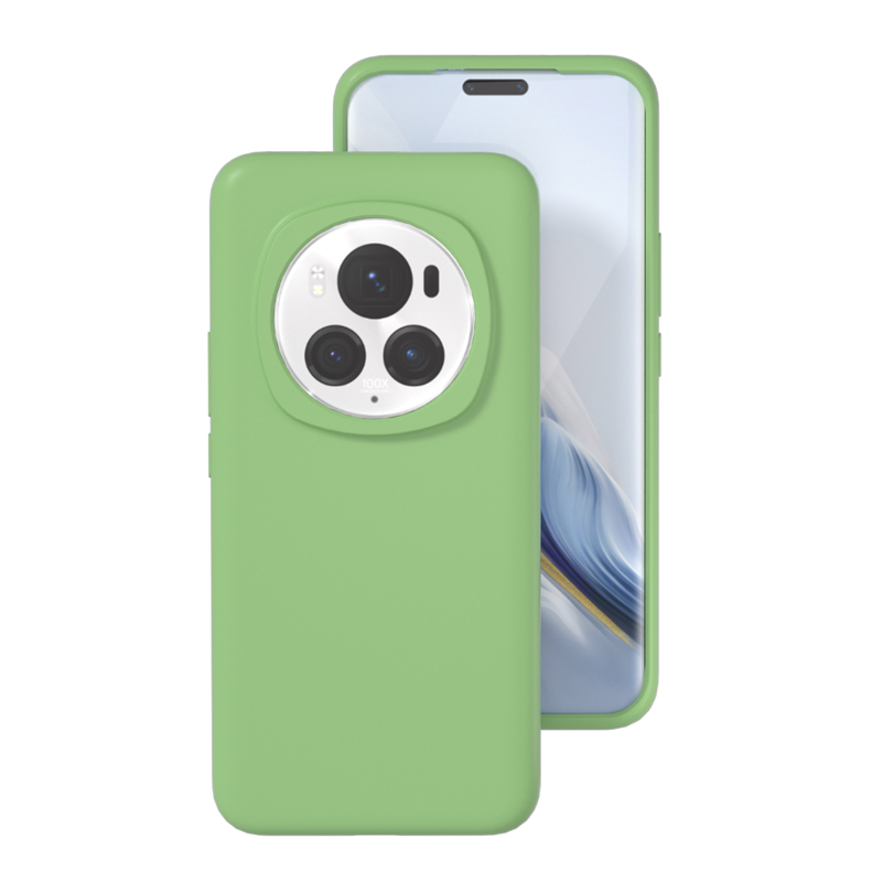 Para Honor Magic 6 Pro funda suave de silicona líquida Premium con flocado dentro de la carcasa protectora para Honor Magic6: nylon / green