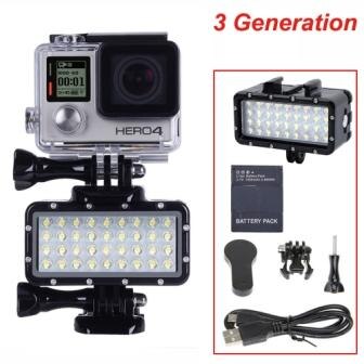 Lampe de poche LED sous-marine de plongée lampe vidéo pour GoPro Hero7 hero5 3 + 4 4 S pour Xiaomi yi 4 K Lite SJCAM SJ4000 SJ6 Mijia EKEN H9: 3 Generation Light