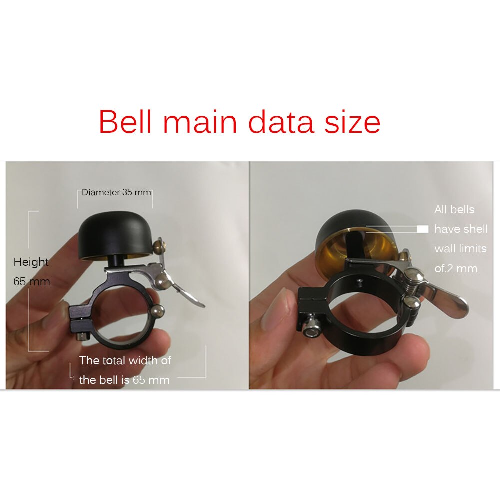 Fietsbelset van roestvrij staal, fietsbel mini, retro fietsbel, fietsbel, racefietshoorn, geluidsalarm voor veilig fietsen