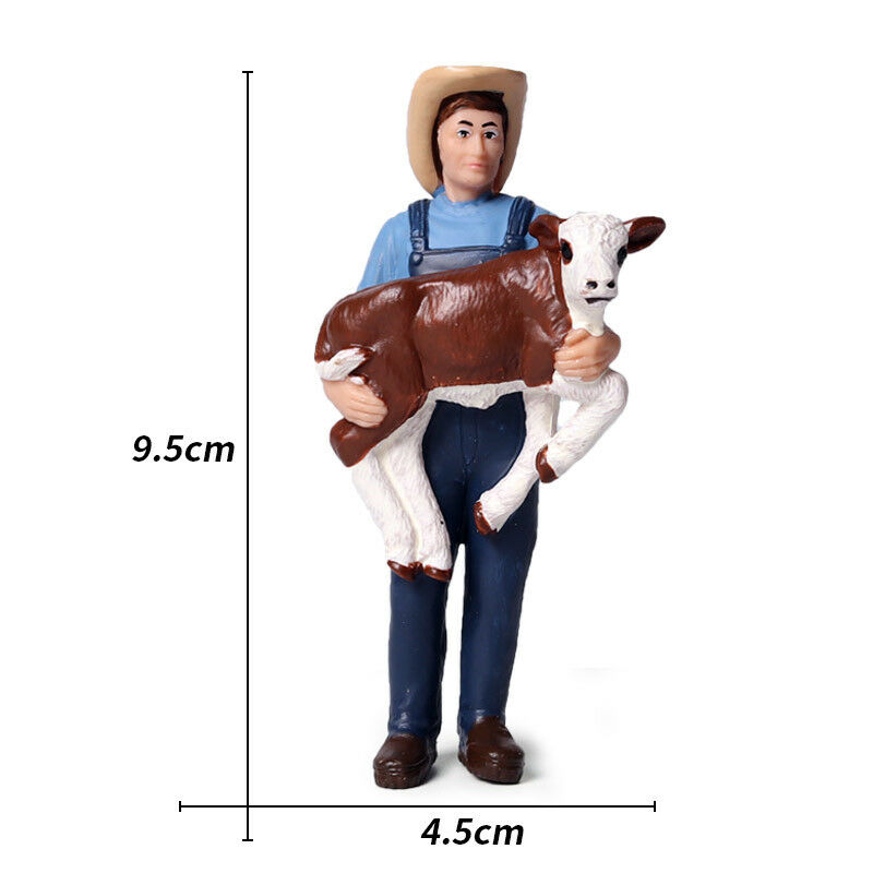 Farm People Farmer Police Breeder Farmwife Figure Model Decor Collector Toy Collector Decor Simulation Educational Figures: M-699