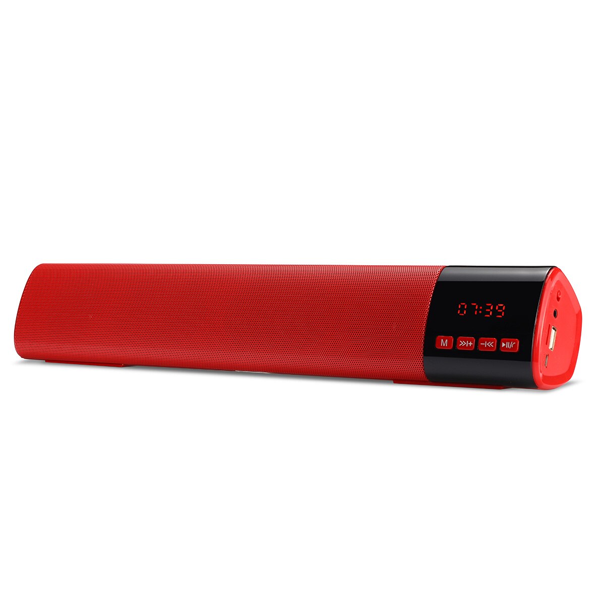 Hjemme-tv pc bluetooth soundbar høyttaler bærbar trådløs subwoofer 3d surroundhøyttalere hifi støtte fm radio klokke tf usb