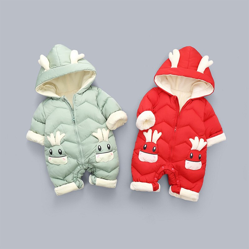 2020 marca de inverno do bebê snowsuit mais veludo grosso bebê meninos macacão 0-3 anos recém-nascido macacão roupas da menina geral da criança casaco