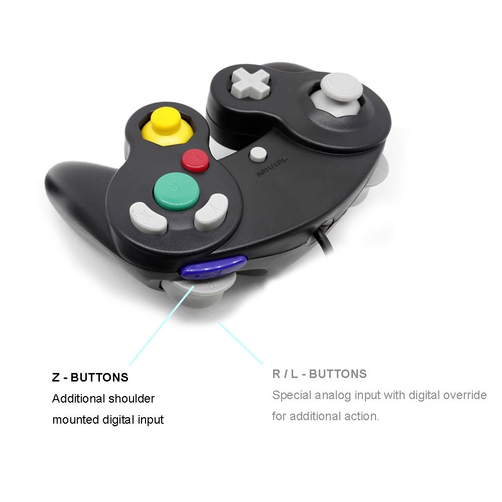 Top Wired Game Controller Gamepad Joystick forNGC NINTENDO GC Game Cube For Platinum fast ship