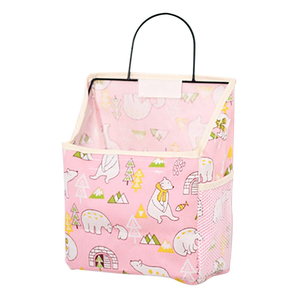 Wall-mounted Storage Bag Book Magazine Mobile Phone Holder Storage Bag With Hook Pocket Storage Bags Containers Closet Organizer: 3
