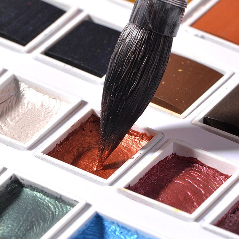 36/48 farver solid akvarel maling sæt håndmalet maleri pigment kunstner kunstforsyninger til børn begyndere