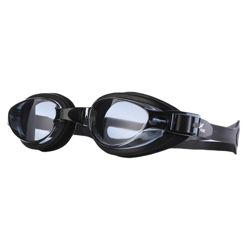 Mannen Vrouwen Sport Professionele Anti Fog Uv Bescherming Diver Zwembril Coating Waterdichte Verstelbare Zwemmen Bril: Black