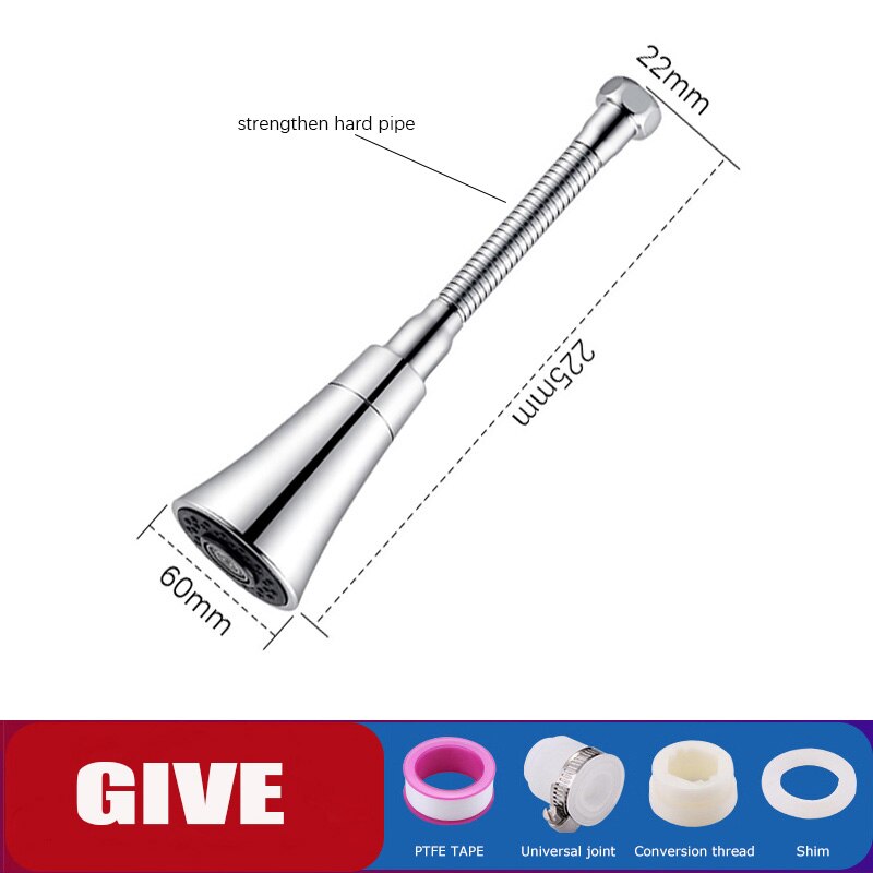 Universal Splash Filter Faucet 720°Rotating Tap Spray Head Anti Splash Water Bubbler Kitchen Tap Water Saving Nozzle Sprayer: 06