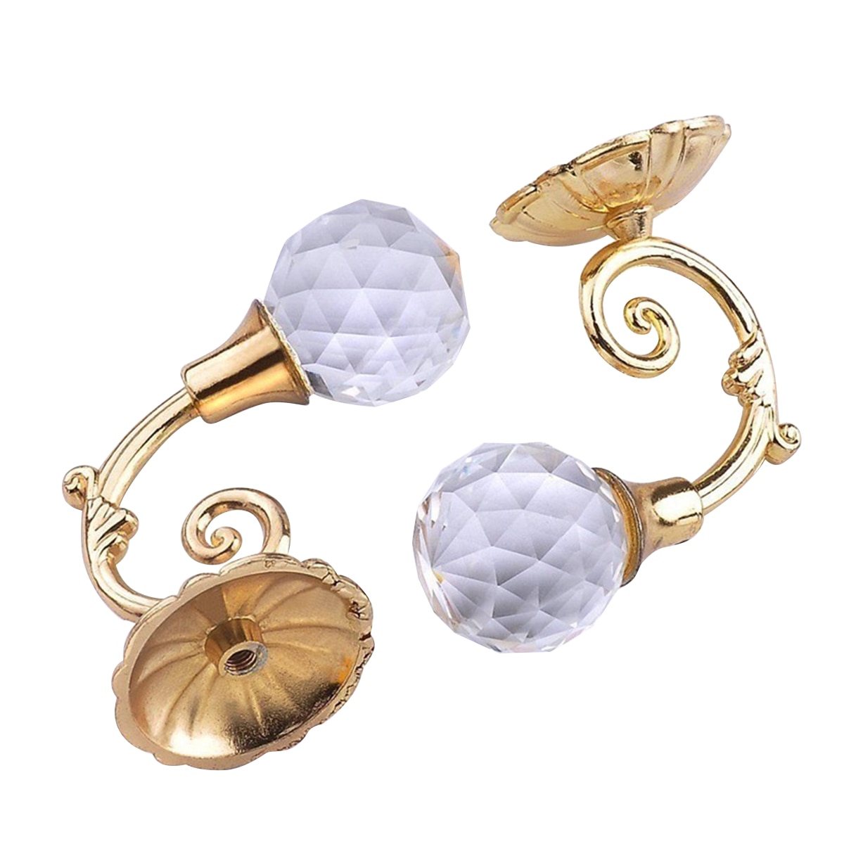 2 st kristall gardinhållare hållback fönster draperi knyta tillbaka hängare krokar hem klassisk stil dekoration