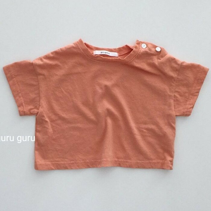 Meisjes t-shirt zomer baby korte mouw t-shirt kinderkleding ronde hals t-shirt katoen ademend kinder t-shirt
