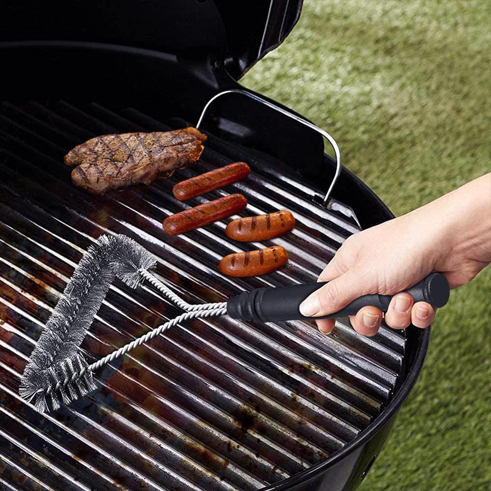 Kit de cepillo de limpieza para parrilla de barbacoa, herramienta de cocina de acero inoxidable, accesorios para exteriores y cocina