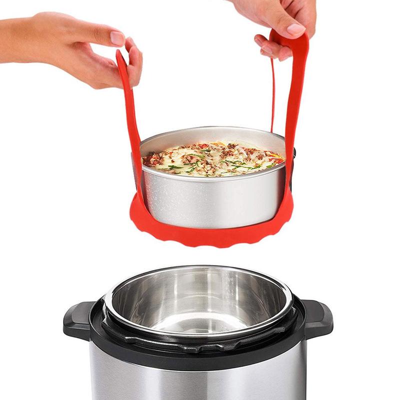 Pressure Cooker Sling Silicone Steamer Lifter Accessories Heat Cookers Mat Pad Insulated Crock Rack Pot Kitchen Drain Egg G4G0