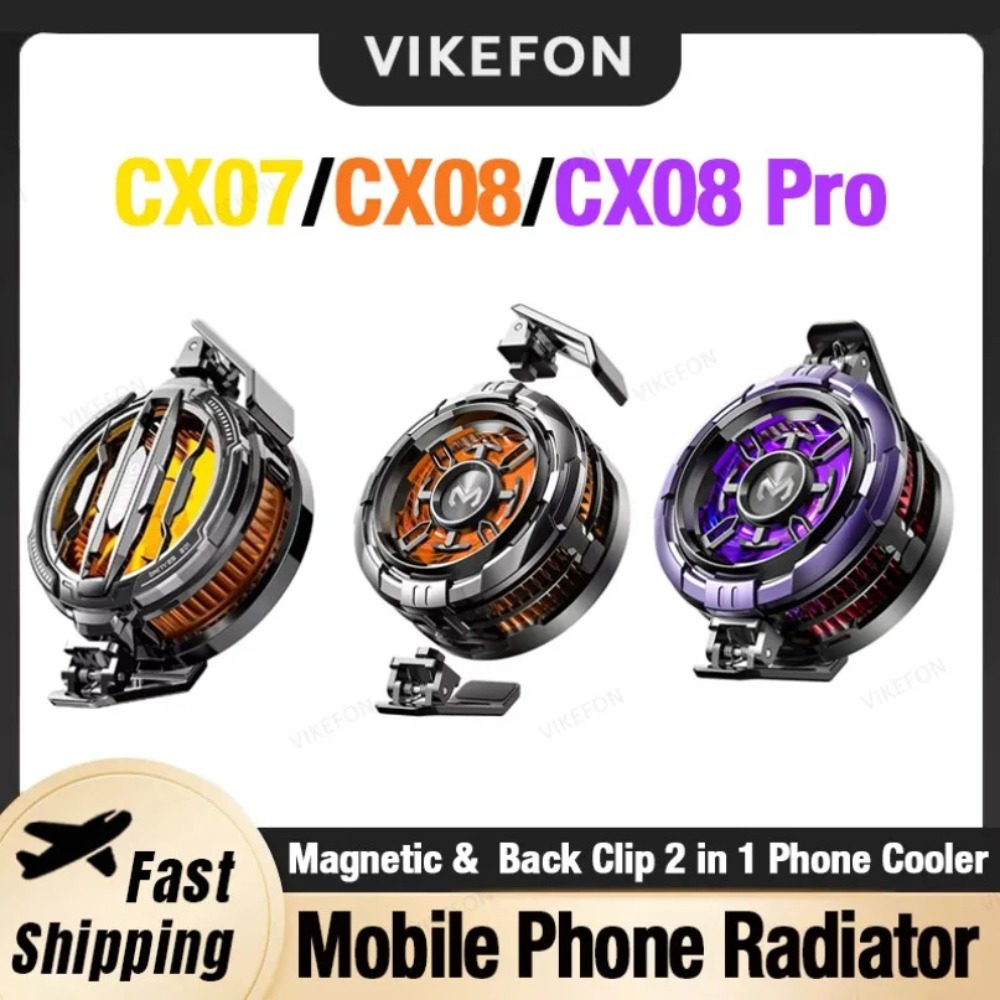 Universal- 2 in 1 Telefon Kühler Halbleiter Kühlung Magnetische Zurück Clip CX08 CX07 Fan einfrieren Kühler für iPhone iOS Android PUBG