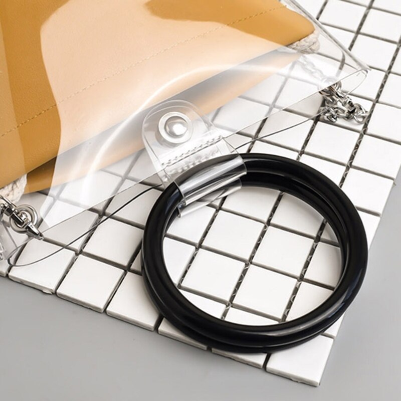 Home Bag Round Plastic Purse Handle Replacement DIY Handbag Accessories