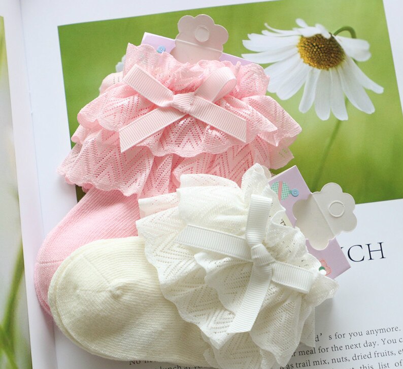 Newborn Socks Keep Warm White Princess Sock Cotton Baby Winter Socks for Bebe Infant Girls Ruffle Sock Kids Girl Accessories