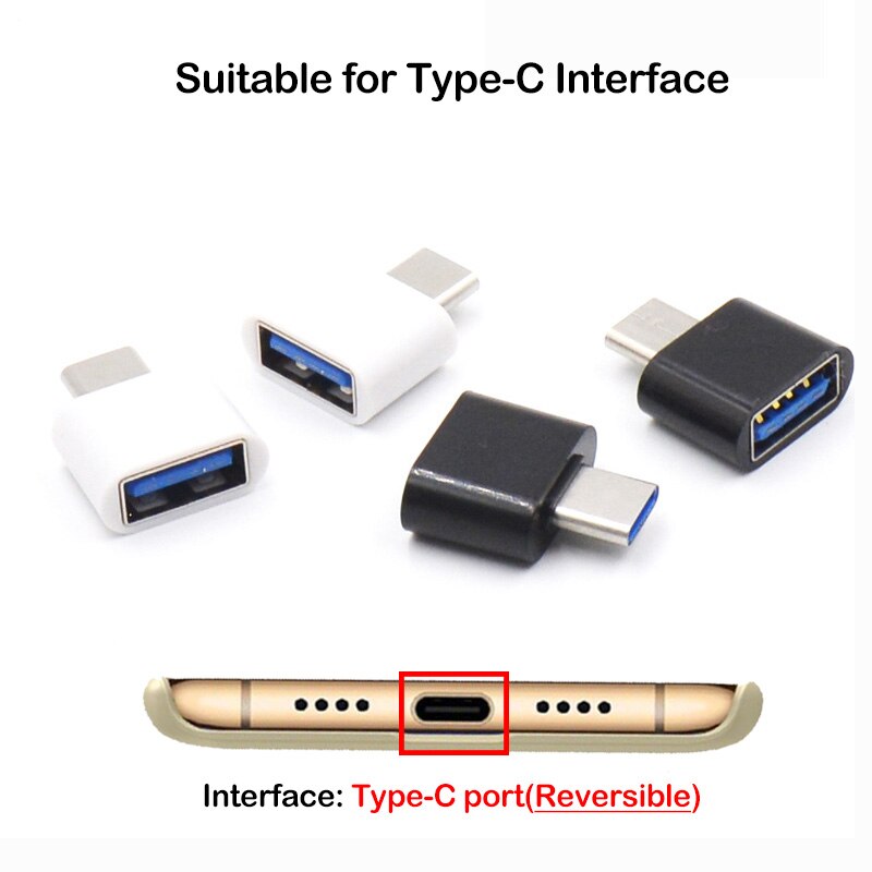 1/2/4 stk usb type-c otg-adapter til samsung galaxy  a50 a60 a70 a31 a41 a51 a71 a12 a22 a32 a42 a52 a72 usb-c otg-stik