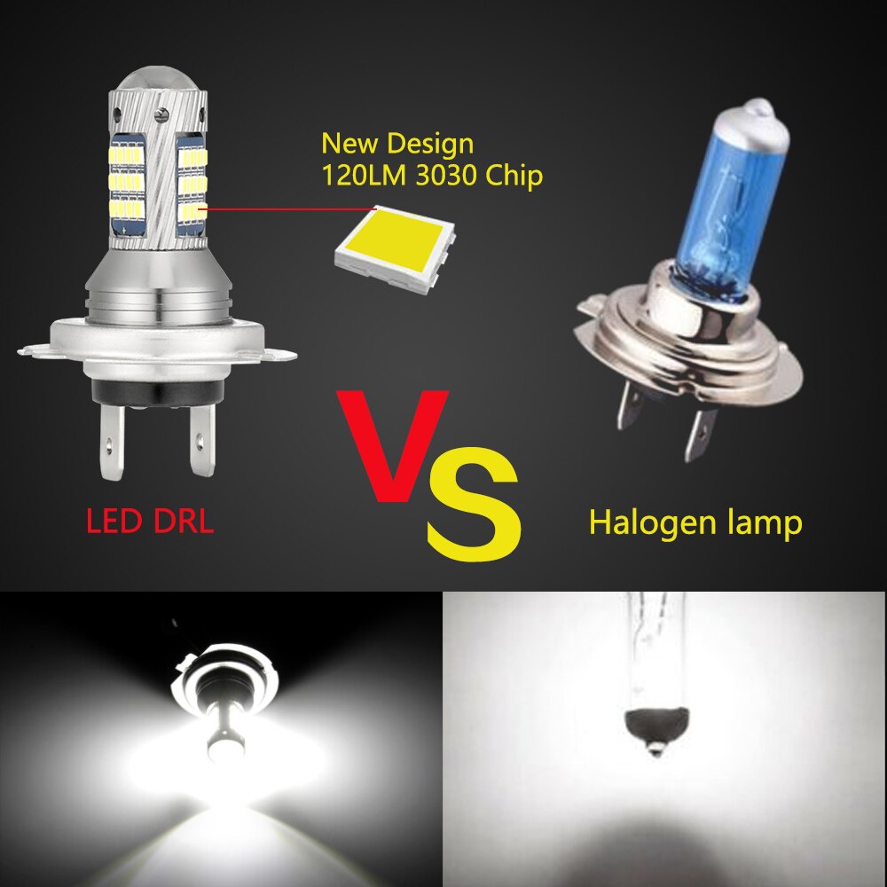 H1 superheldere voor- en achtermistlampen  h3 h4 h7 h11 9005 9006 42 smd led witte koplampen  dc12v foutloze autorijlichten