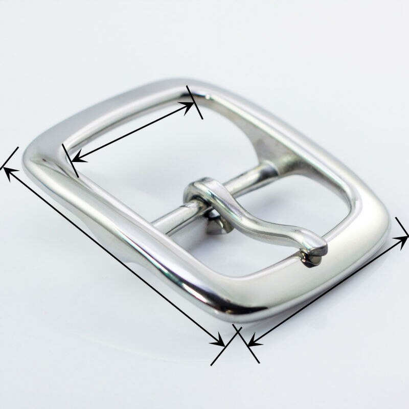 1-1/2'' Stainless Steel Belt Buckle Hand-polish Leathercraft Hardware GK006