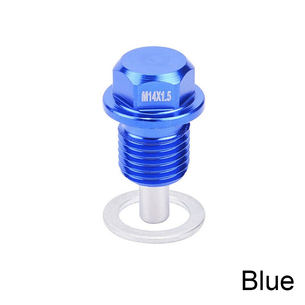 Anodized Oil Drain Plug Washer Aluminum Blue Car Engine Kits M14 X 1.5MM Pan