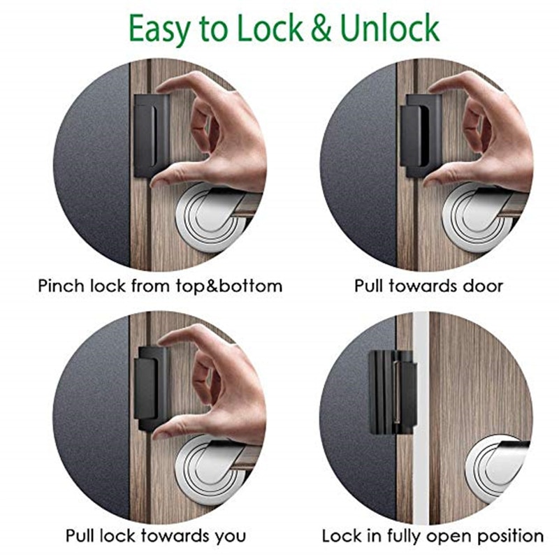 Door Reinforcement Lock Aluminium Alloy Home Security Door Lock Home Child Proof Door Stopper Easy to Install