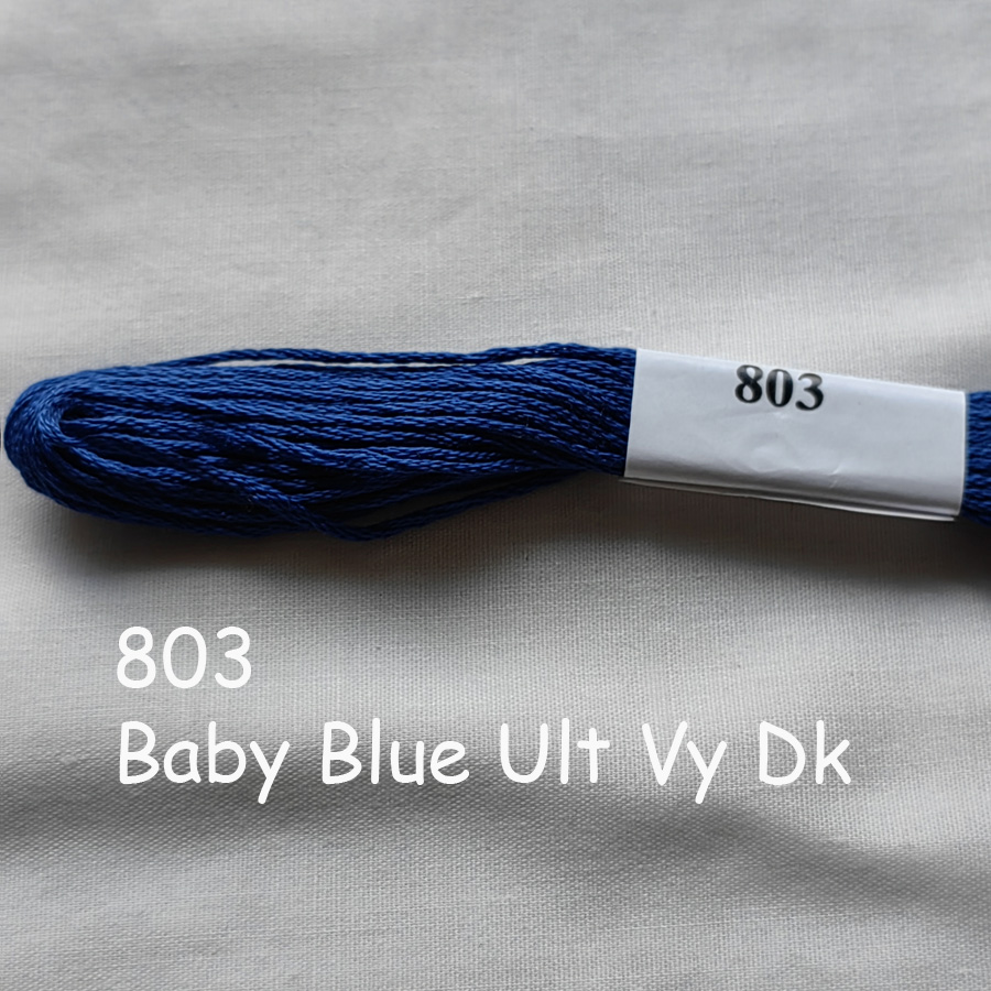 Wysokiej jakości 100% bawełniana nić robić haftu krzyżykowego niemowlę niebieski 162 312 322 334 775 803 813 825 826 827 3325 3755 3756 3841: DENIM niebieski / 2.0mm