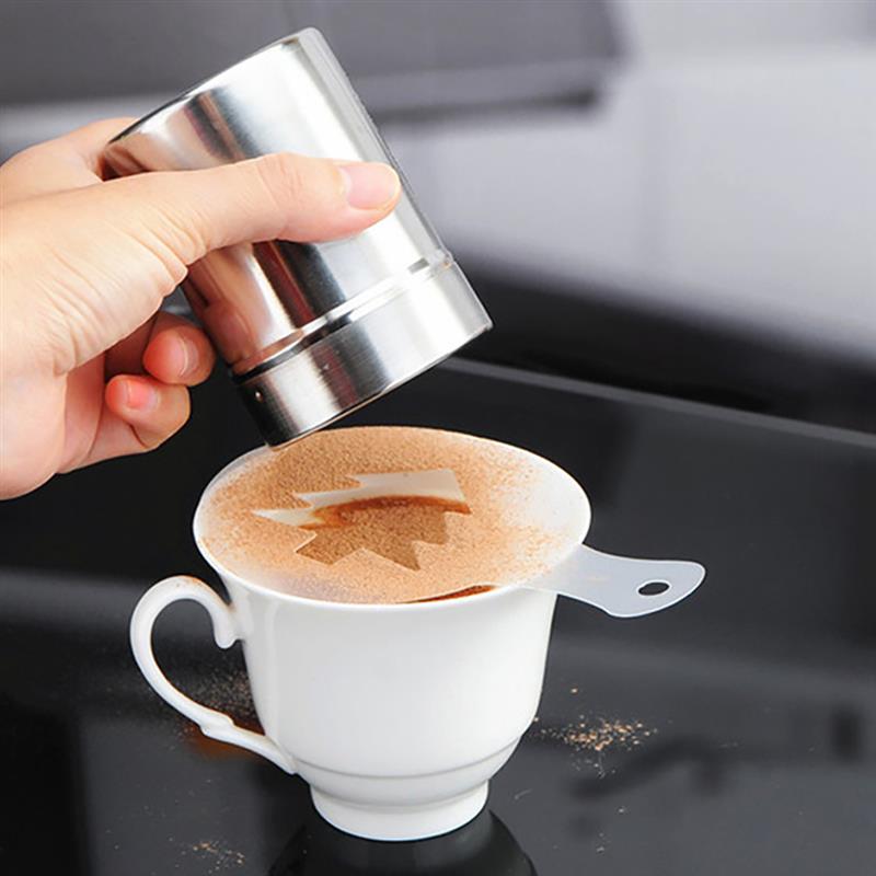 32pcs PP Fancy Coffee Printing Model Cafe Foam Spray Template Barista Stencils Decoration Tools