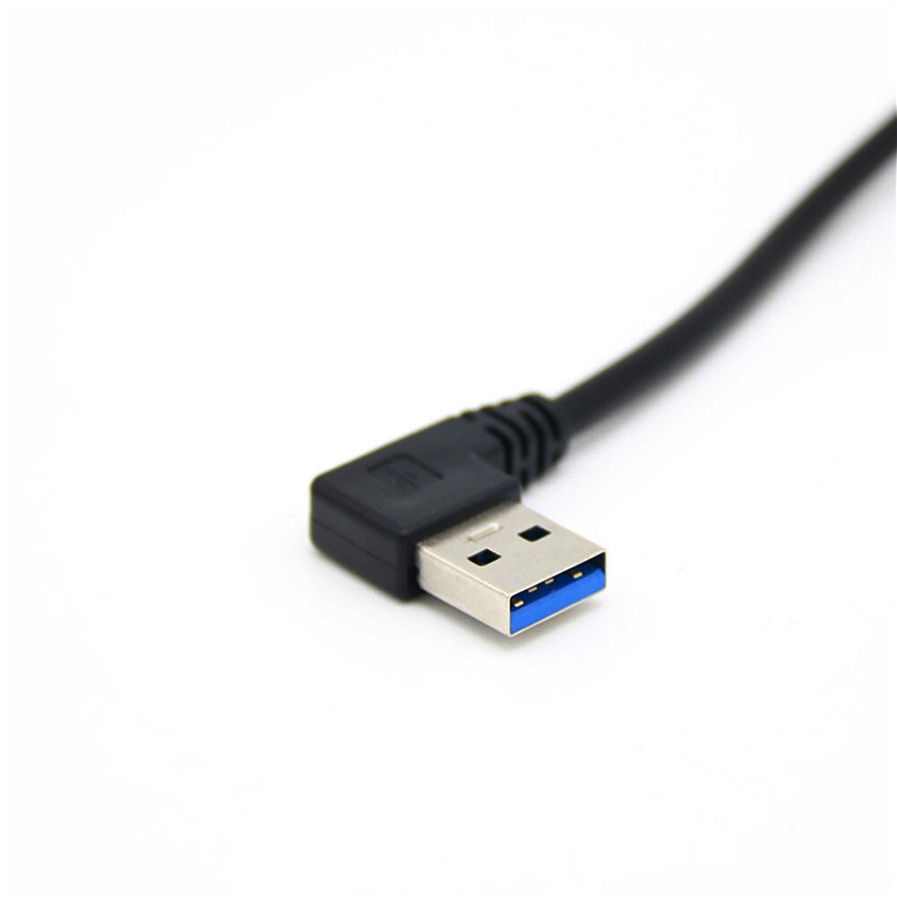 USB 3.0 A Female Panel Mount to USB A Male 90 Degree Left Angle Plug Extension Cable for computer host
