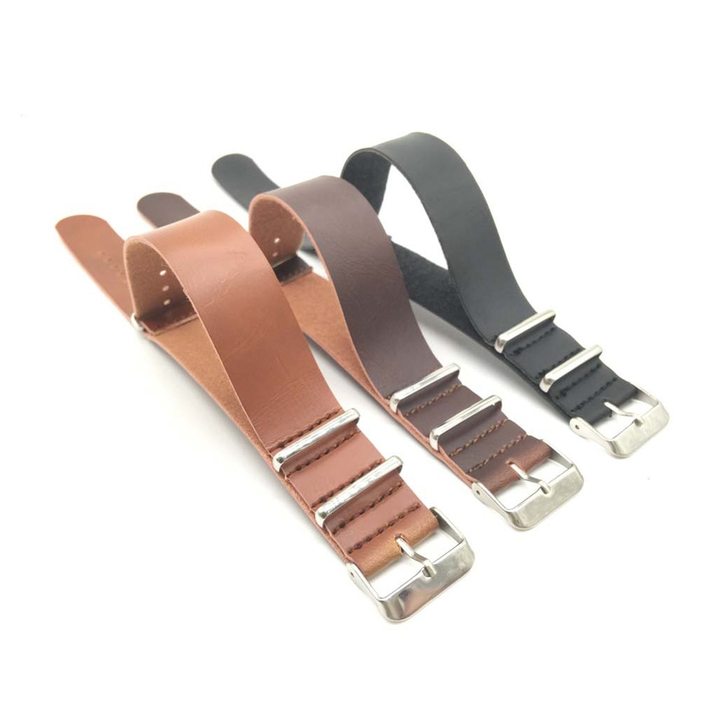 PU Leather Watch Band Metal Buckle Watch Strap Men Women Soft Watches Strap LXH