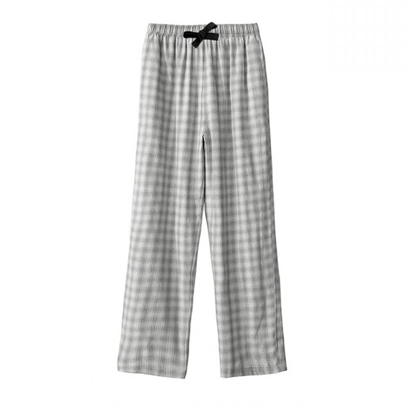 Autumn Winter Men 100% Brush Cotton sleeping bottoms Male nighty trousers Men Casual Loosen Plaid pajama pants XXL: G / XXL