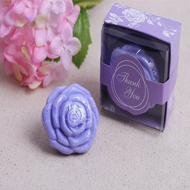 20 Stks/partij Mini Handgemaakte Geurende Zeep Voor Bruiloft Gunst En Baby Douche Bruiloft Souvenirs Baden Zeep: purple rose