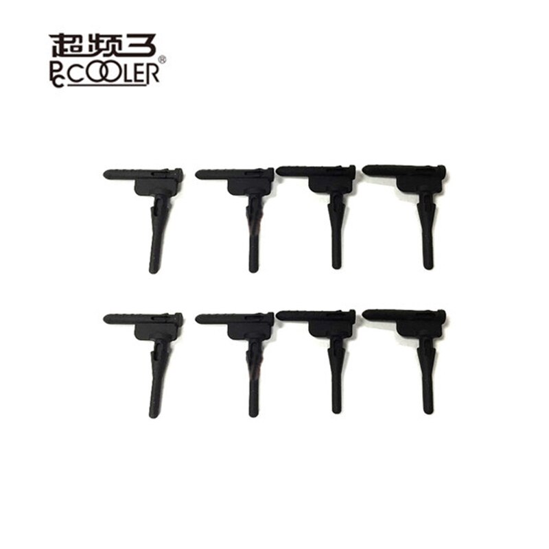 pccooler 8Pcs Screw Pin Rivet Rubber PC Fan Noise Absorbtion Anti Vibration Mount Silicone Right-angle fan Screws