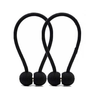2 stuks Gordijn Gesp Magneet Bal Gordijn Vastzetmogelijkheden Terugloopsper Gesp Clips Gordijn Kerst Decoratieve Home Accessories: Black