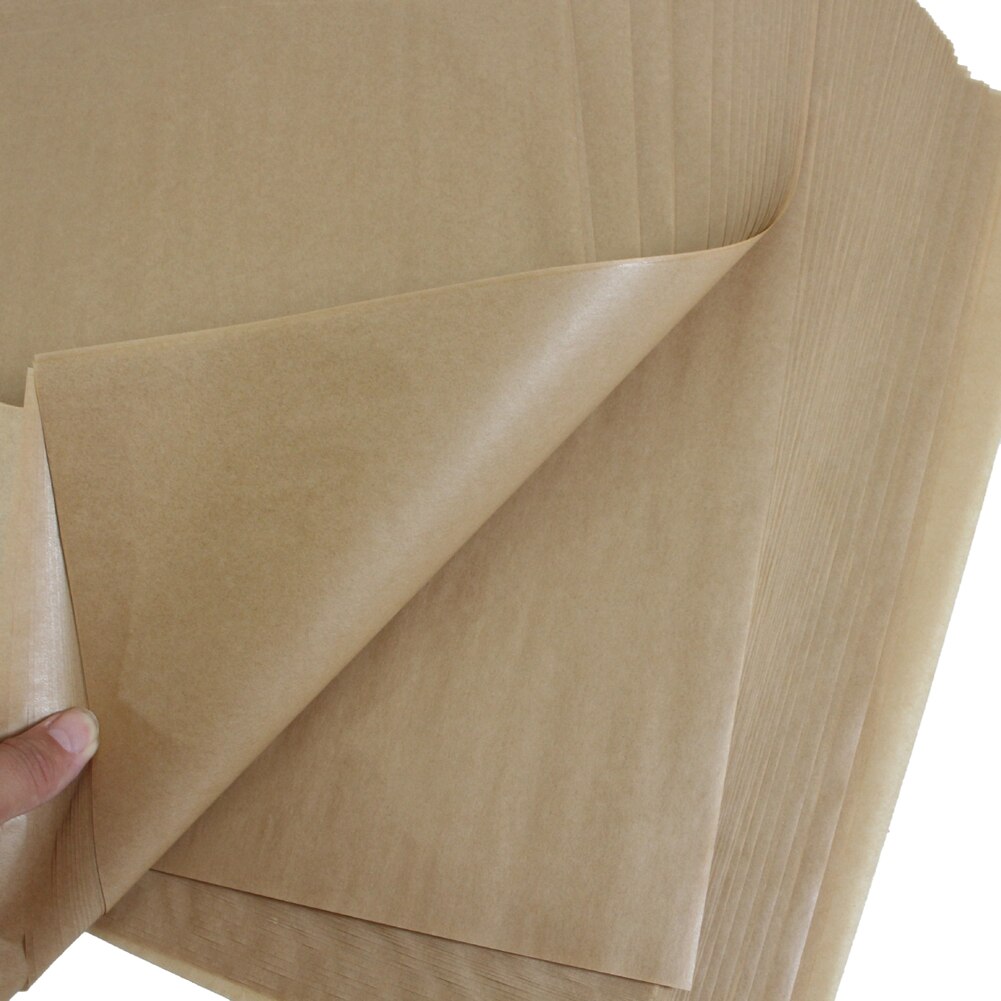 30x40cm 100 Pcs Parchment Paper Baking Sheets Non-Stick Precut Perfect for Baking Grilling Air Fryer Steaming Bread Cup Cake: coffee