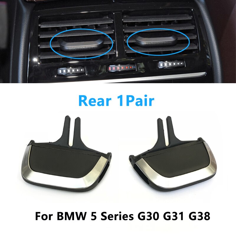 Car Front Rear Air Conditioning AC Vent Grille Clip Slider For BMW 5 7 Series G30 G31 G38 G11 G12: Rear 1 Pair G30