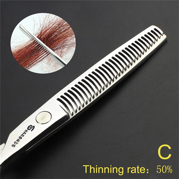 6 inch hairdressing scissors Barber Shop haircuts precision scissors barber accessories hairdressing supplies Chunker scissors: Thinning 50