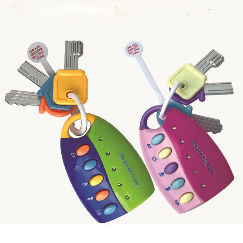 Clé de voiture musicale pour bébé, jouet éducatif, avec des sons Flash colorés, des voix à distance