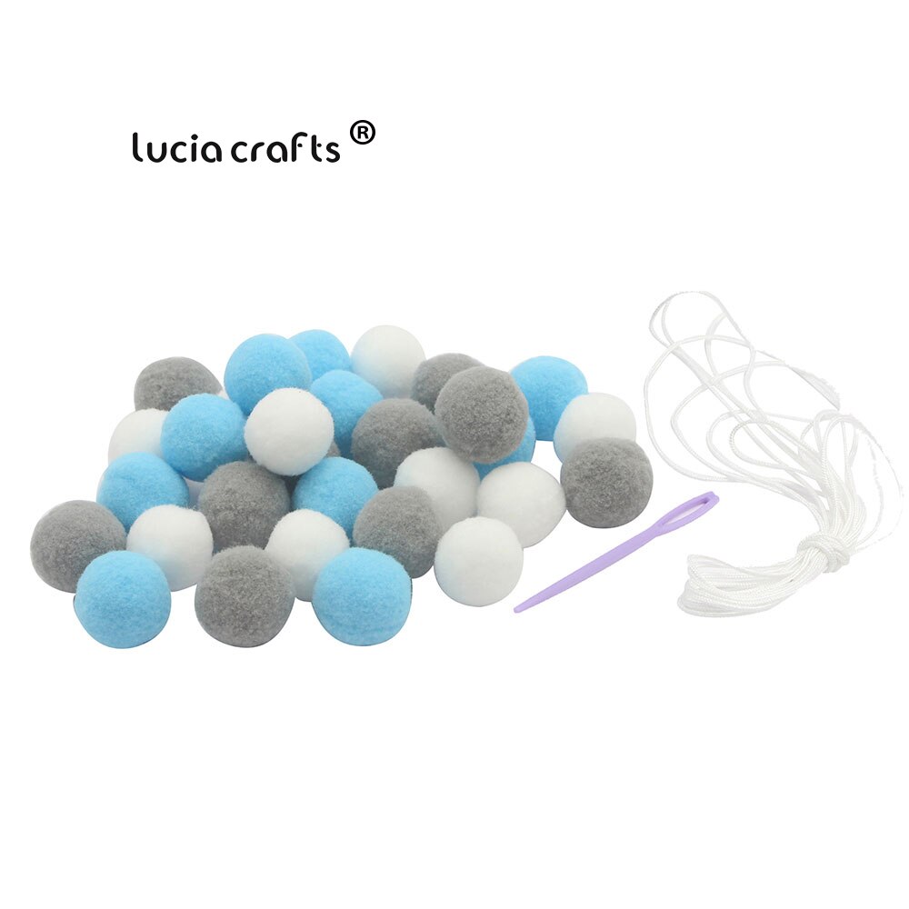Lucia crafts Approx 30 pcs/lot Wool Felt Balls Nordic Style DIY Kids Room Decoration Hanging on Wall Pom Poms Props J1006: Color 3