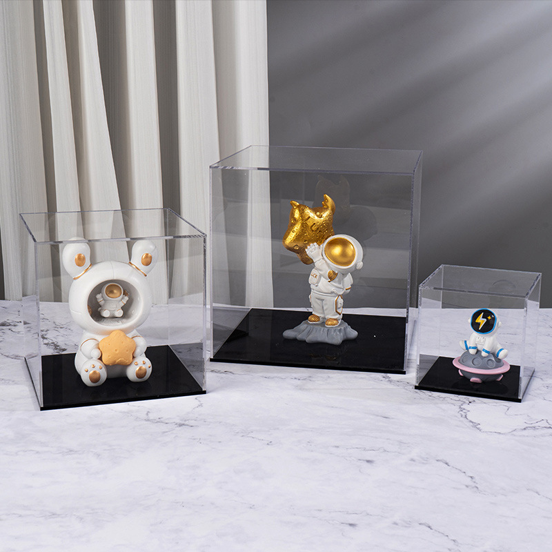 High Transparency Acrylic Display Box Dustproof Assembled Clear Acrylic Boxes for Protect Action Figures Cabinets Home Storage