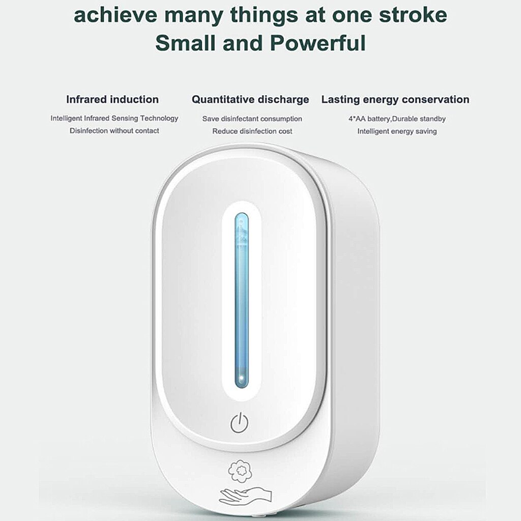 Hand Full Automatic Soap Dispenser Wall Mount Hand Sanitizer for Home Bathroom Kitchen Restaurant Hotel Public Area