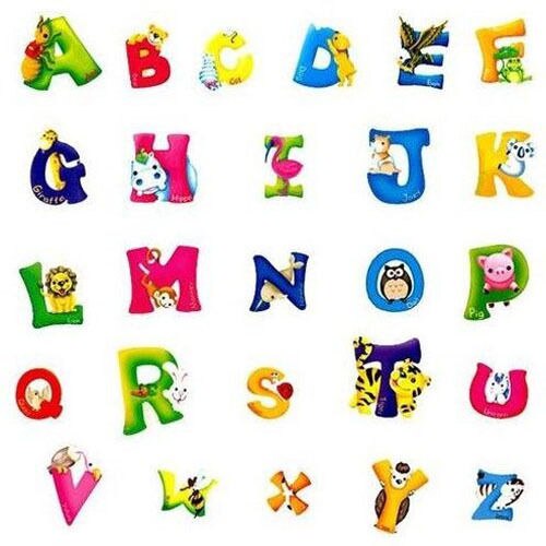 42x23cm A-Z Alphabet Animals Wall Stickers For Kid... – Grandado
