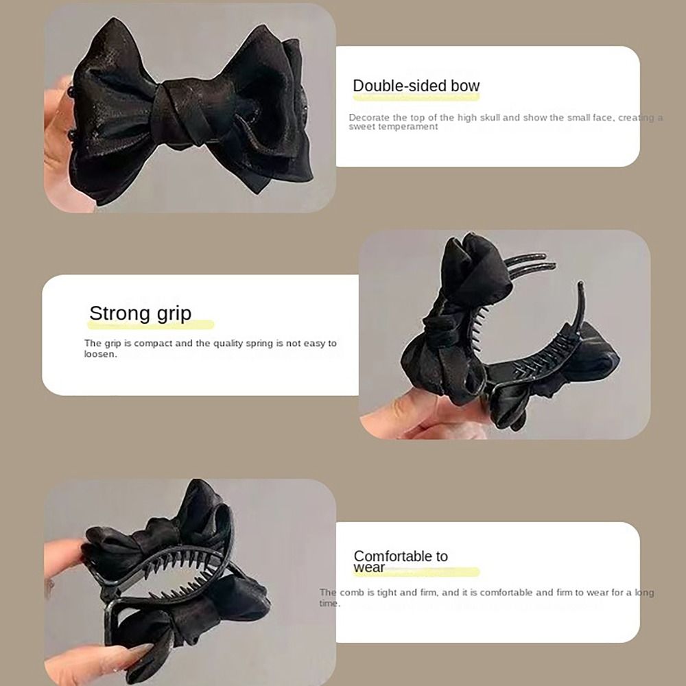 Pince à cheveux brillante à nœud papillon pour femmes et filles, épingle à cheveux exquise, tête arrière, élégante, style pastChev, nœud, vêtements de sauna, accessoires pour cheveux