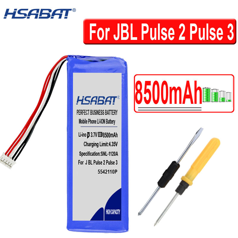 HSABAT 8500mAh P5542100-P 5542110P haut-parleur batterie pour JBL 2017DJ1714 APJBLPUESE3 impulsion 3 Pulse3 impulsion 2 impulsion II PULSE2BLKUS