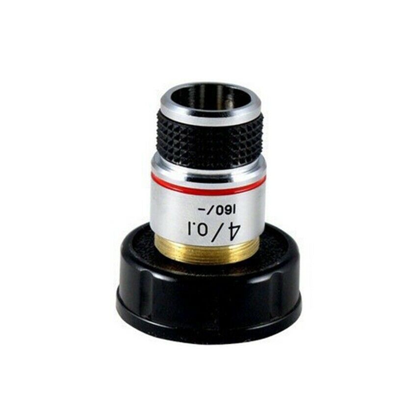 185 Achromatic Biological Microscope Objective Lens 4X 10X 20X 40X 60X 100X 1PC: 4X